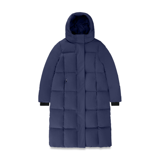 Millie Women's Long Puffer Jacket in Marine + Marine