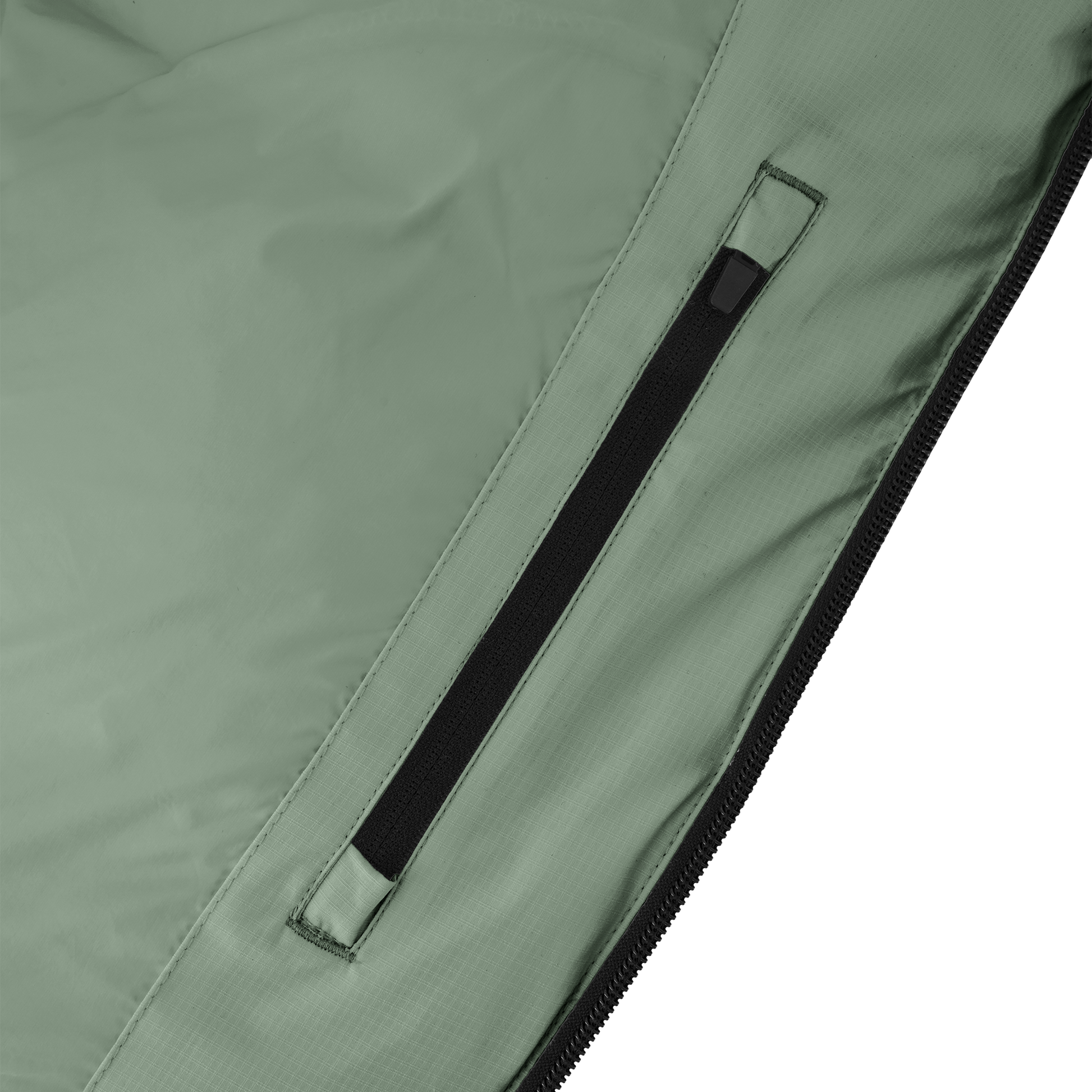 Dixon jacket in Duck Green stretch ripstop fabric with DWR coating, large bellow pockets with magnetic flaps, hidden side-entry zipper pockets, and adjustable cuffs and hem for a tailored fit. Durable, weather-resistant, and versatile.