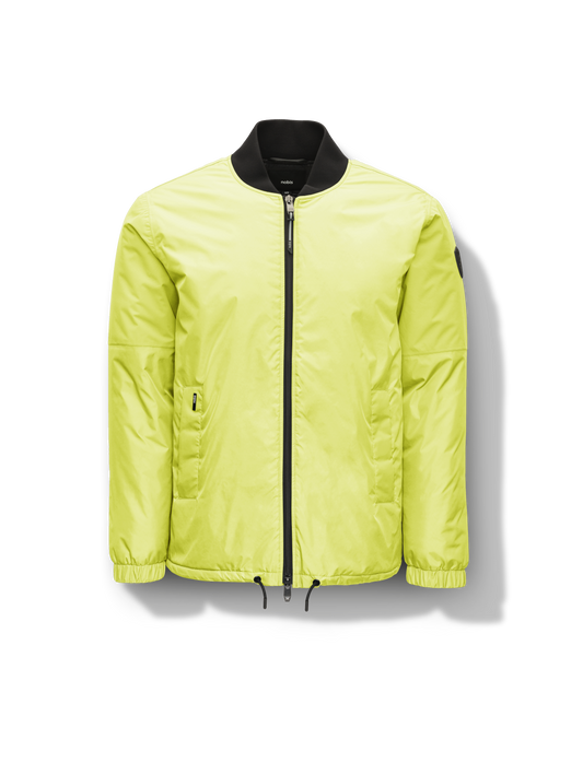 Edgemont Men's Tailored Coach Jacket in hip length, rib knit collar, elastic cuffs, centre front two-wau zipper, single welt waist pockets, adjustable waist drawstring, in Sulphur Spring + Sulphur Spring