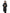 Women's down filled overcoat with fur trim in Black