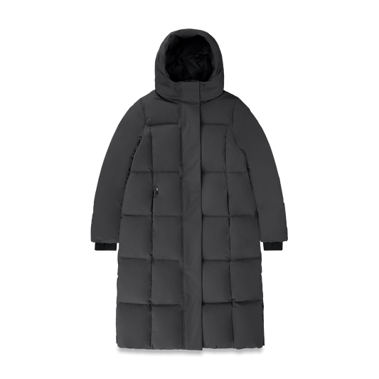 Millie Women's Long Puffer Jacket in Black