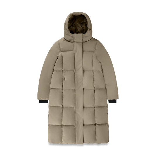 Millie Women's Long Puffer Jacket in Bungee Cord + Bungee Cord