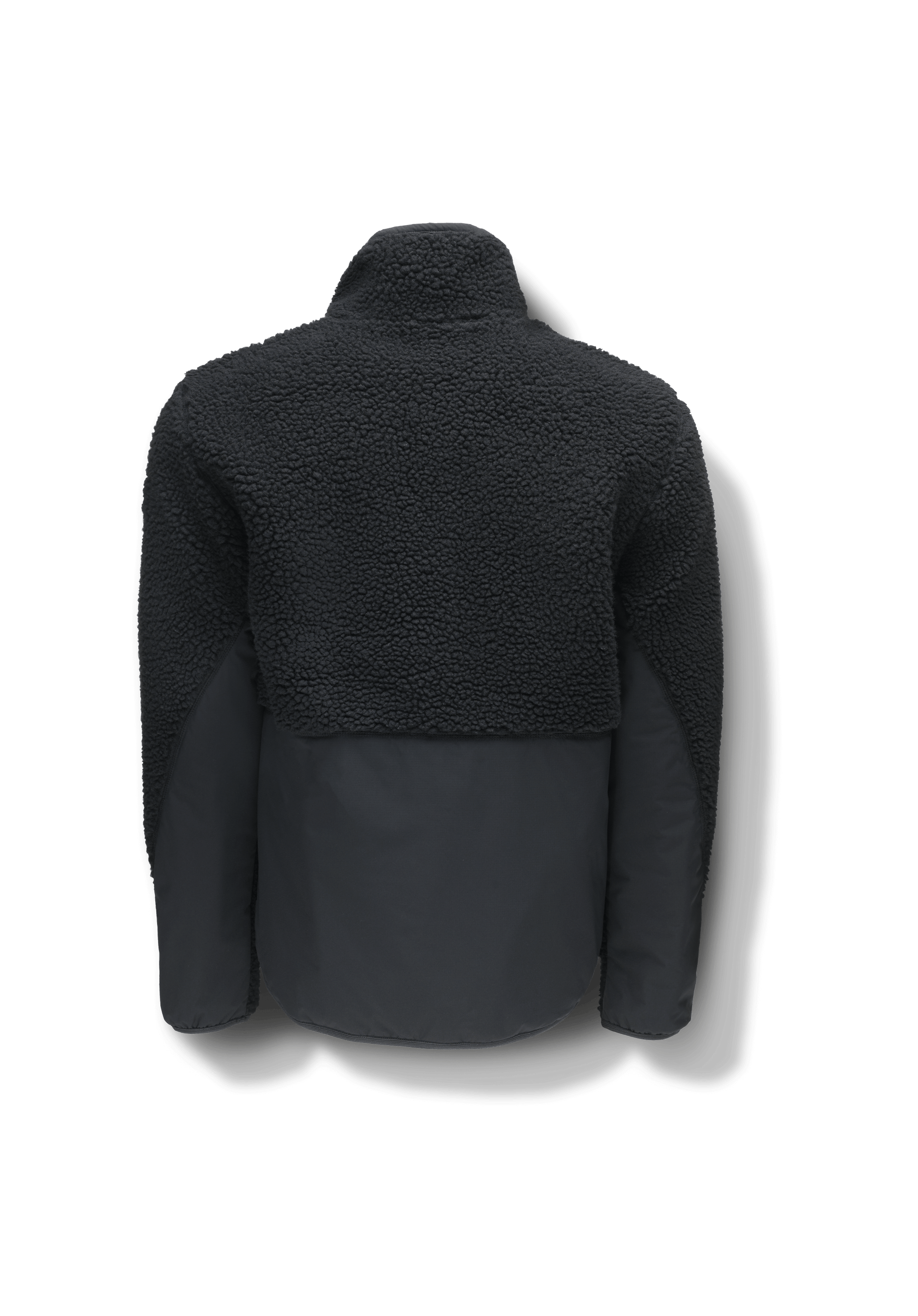 Kepler Men's Berber Zip Front Sweater in hip length, premium berber and stretch ripstop fabrication, Primaloft Gold Insulation Active+, two-way centre-front zipper, zipper pocket at left chest, magnetic closure flap pockets at waist with additional side-entry pockets, in Black
