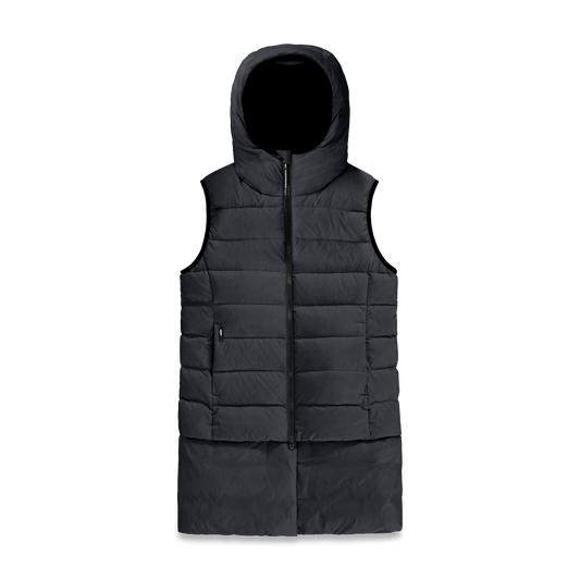 Saratoga puffer vest in Black