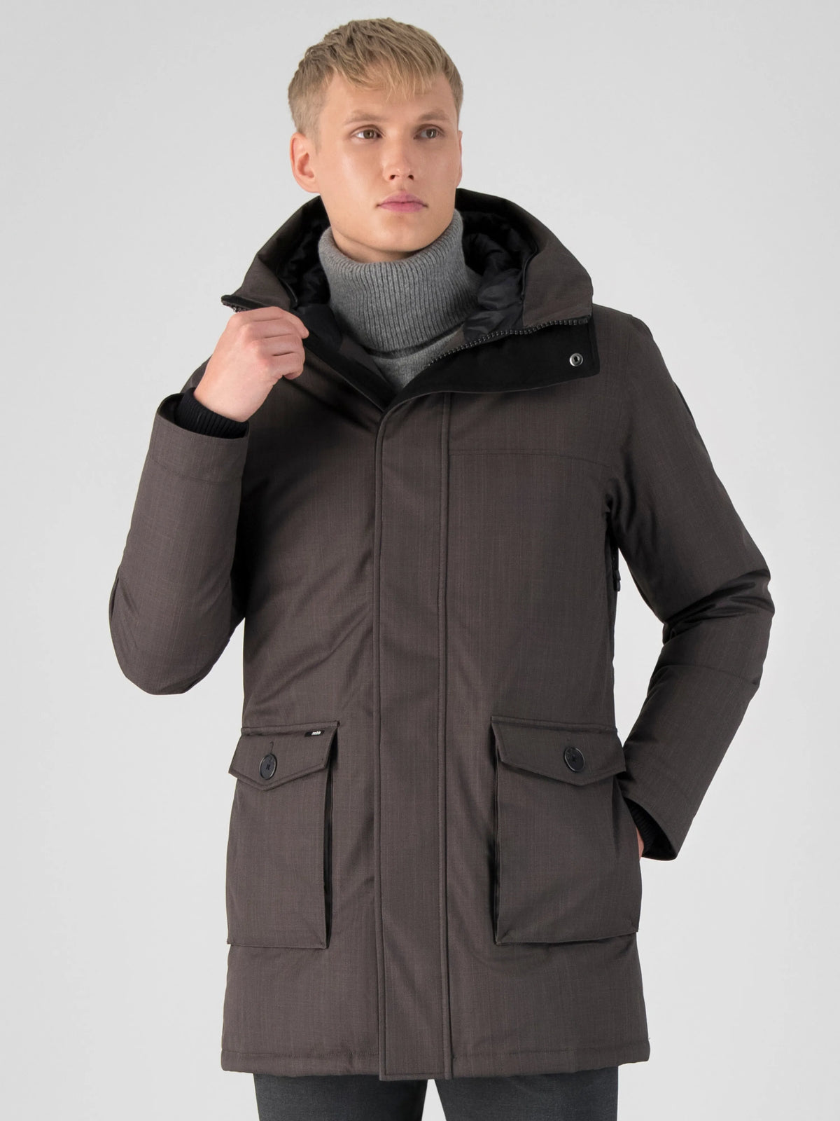 Yves Men's Parka - Steel Grey
