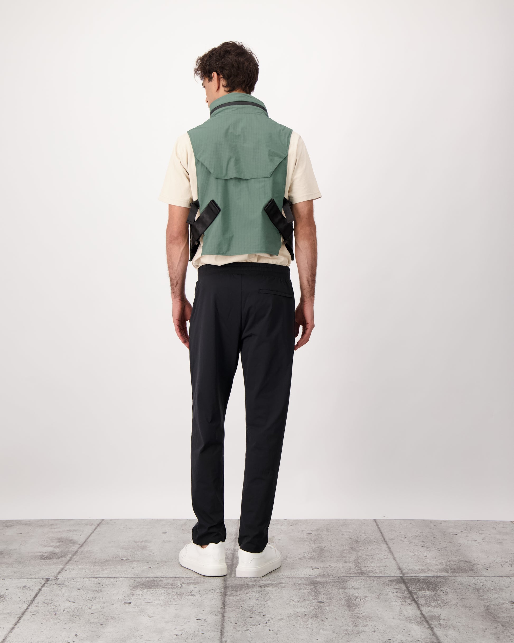 Zephyr is a unisex lightweight utility vest made from durable MatrixWeave ripstop in Tea