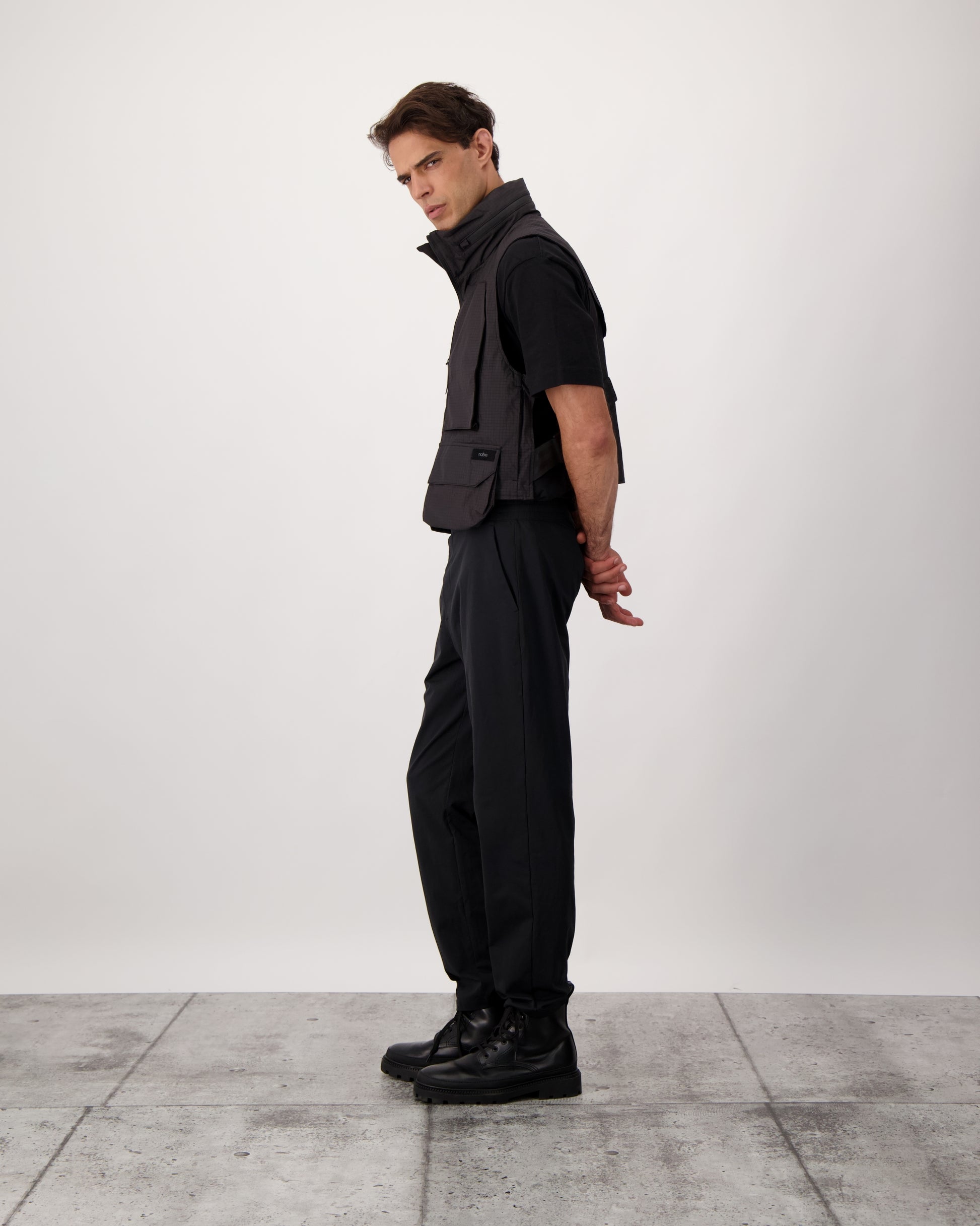 Zephyr is a unisex lightweight utility vest made from durable MatrixWeave ripstop in Black