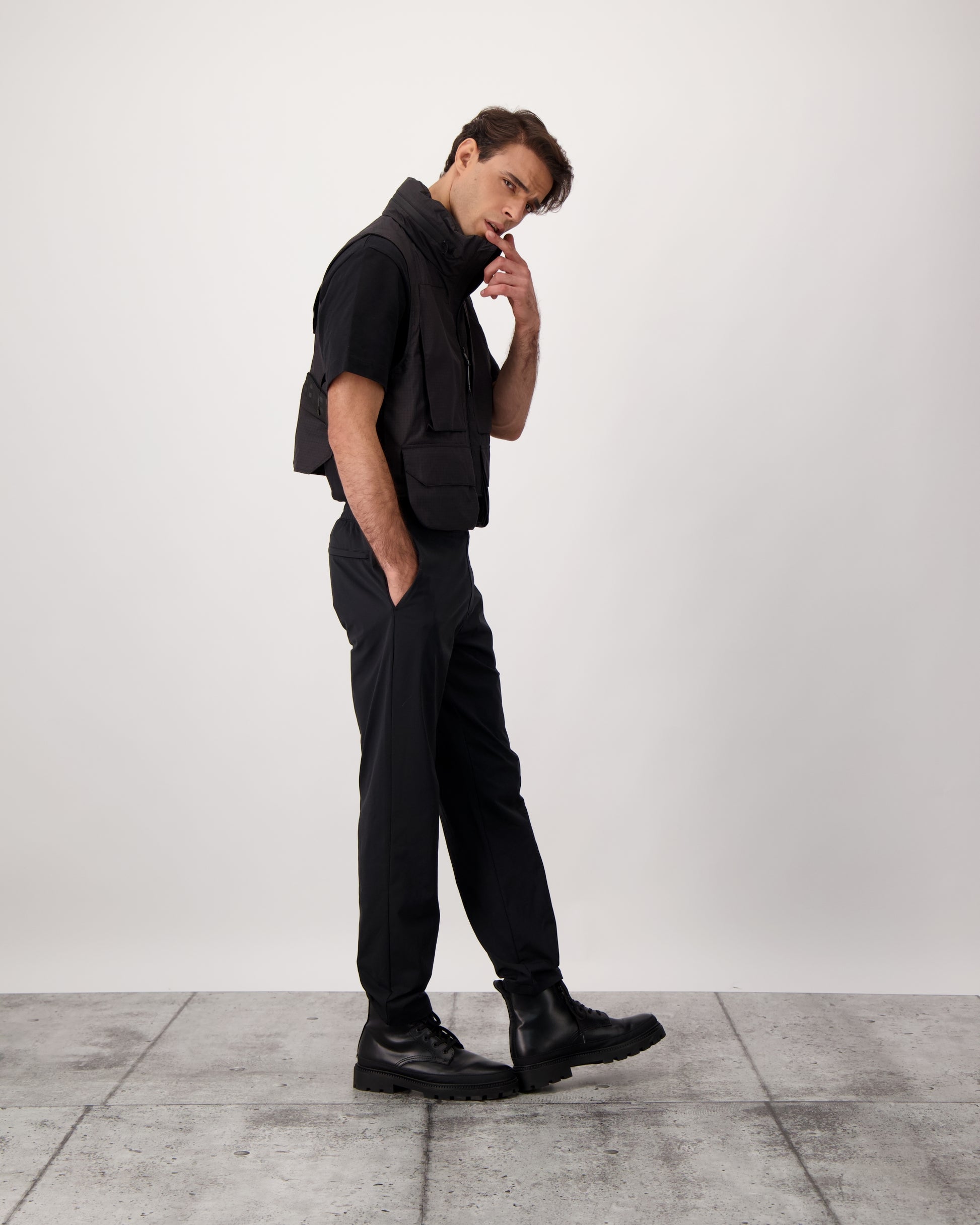 Zephyr is a unisex lightweight utility vest made from durable MatrixWeave ripstop in Black
