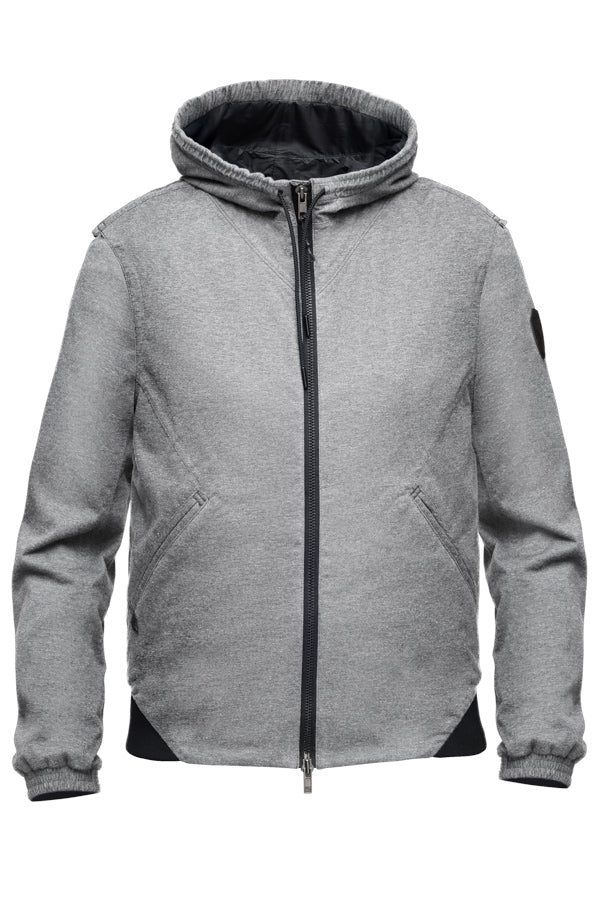 Women's lightweight jersey down filled jacket in Light Grey