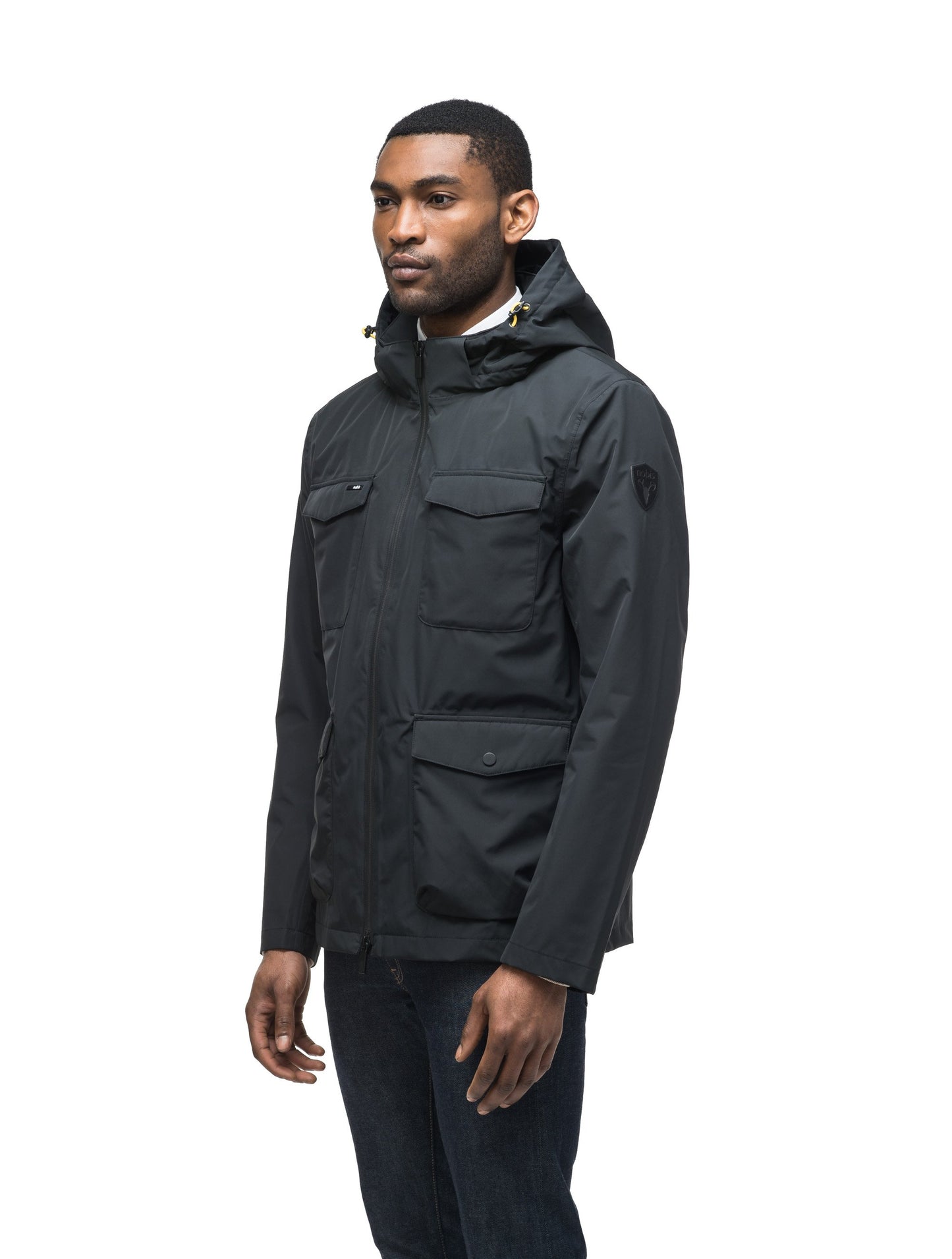 Men's waist length jacket in Black