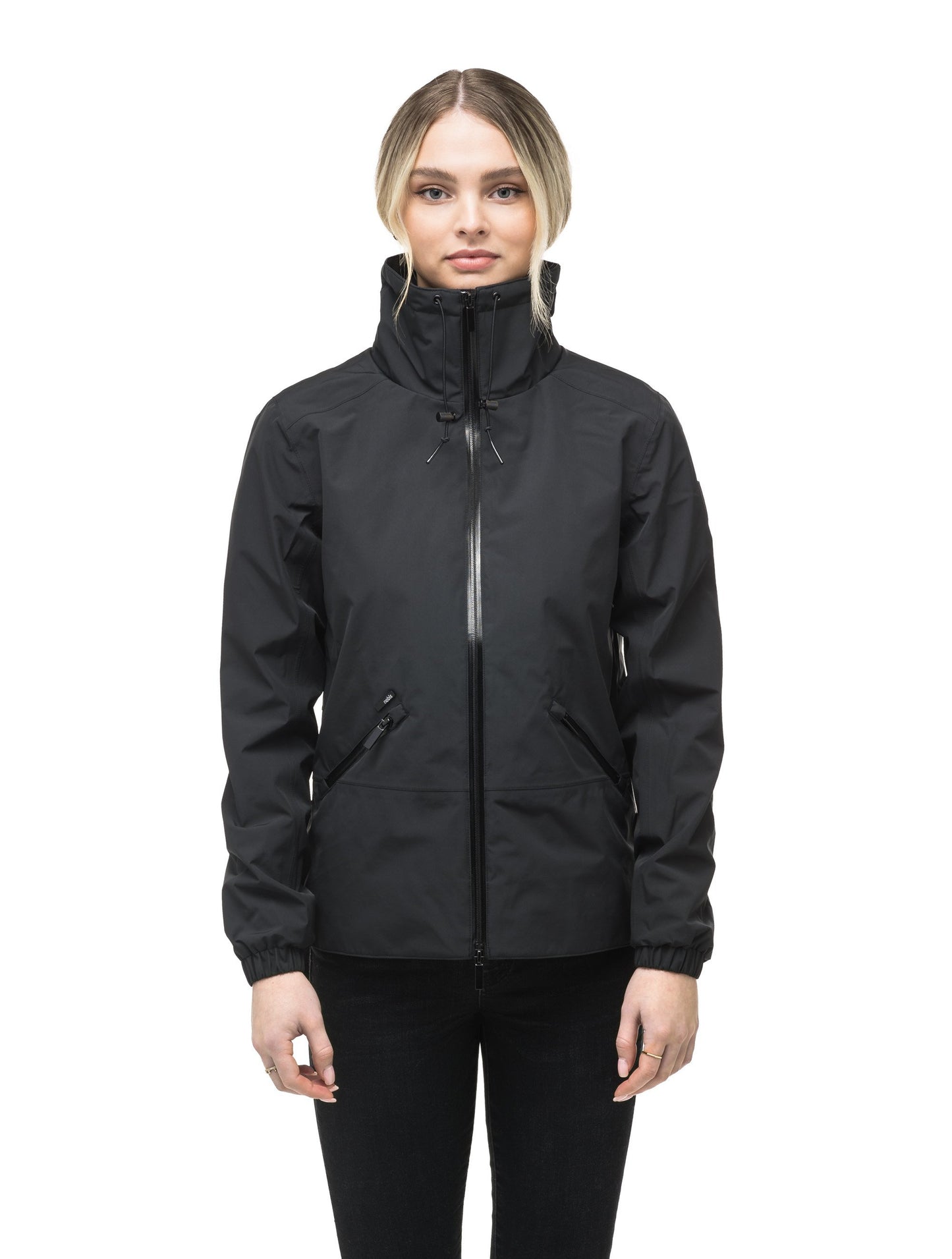 Leah waist length women's jacket in Black