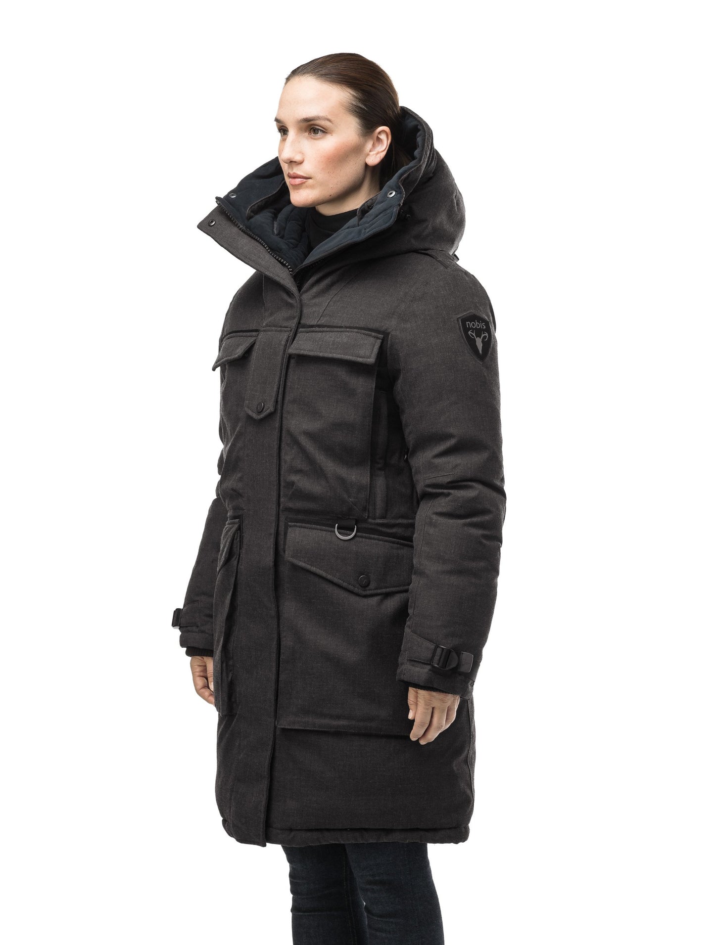 Women's extreme parka with our highest down filling and a removable down filled hood in H. Black