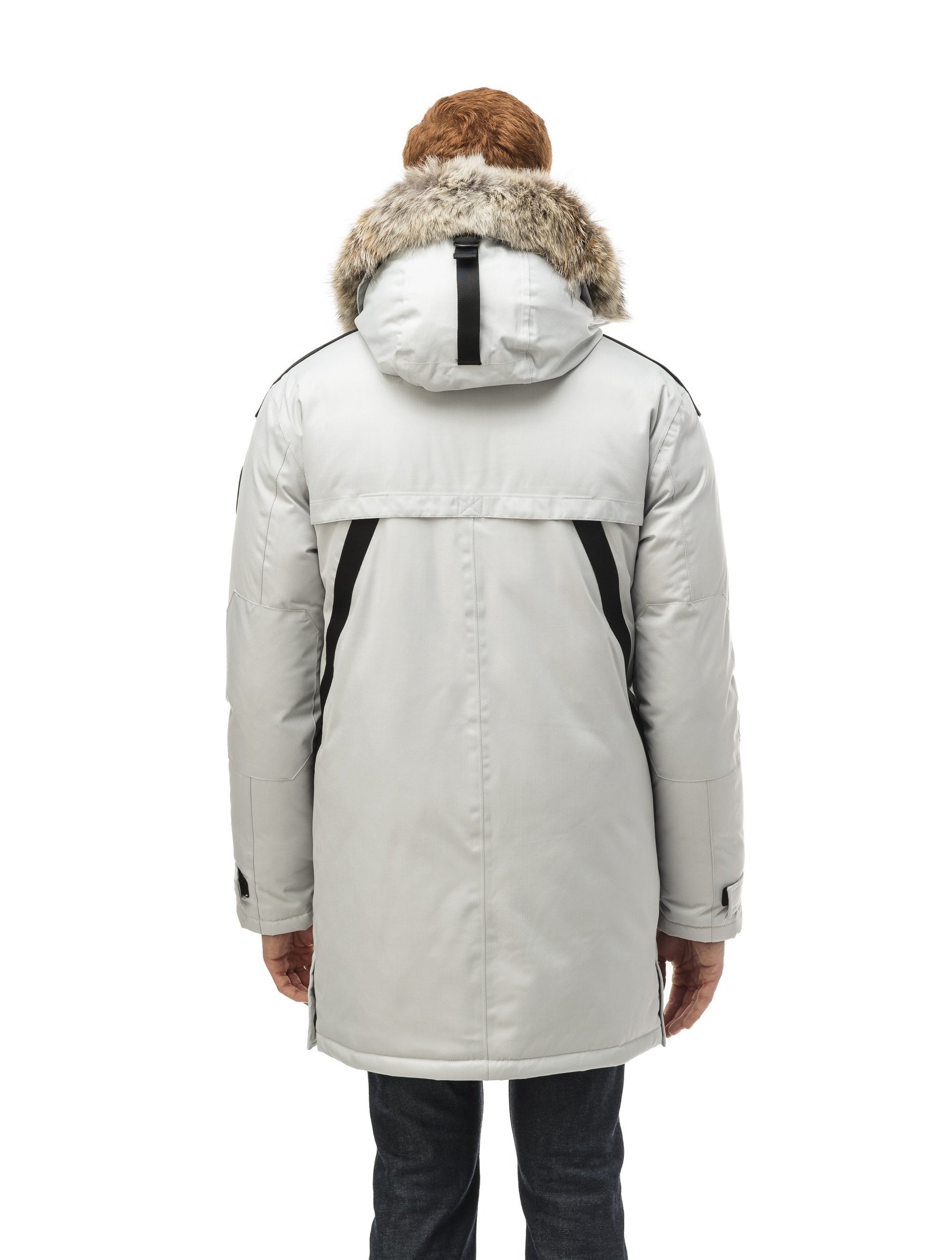 Men's Best Selling Parka the Yatesy is a down filled jacket with a zipper closure and magnetic placket in CH Light Grey