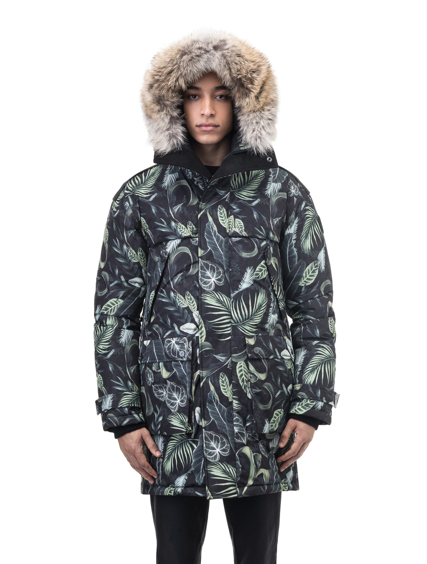 Men's Best Selling Parka the Yatesy is a down filled jacket with a zipper closure and magnetic placket in Foliage